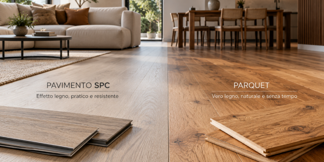 Pavimenti SPC o parquet? Differenze, caratteristiche e quando sceglierli